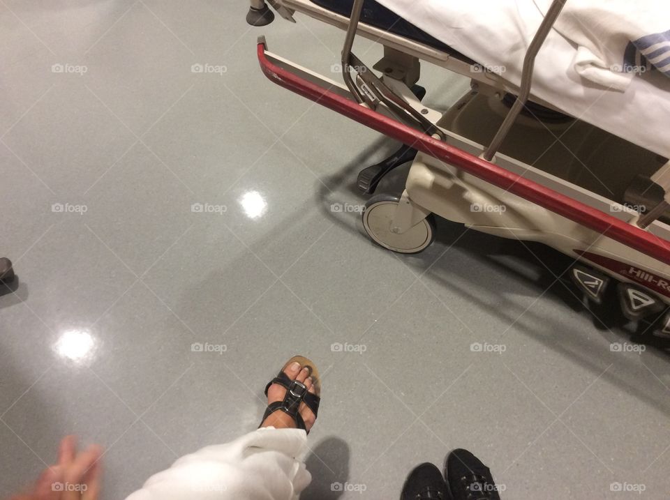 Standing in hospital 