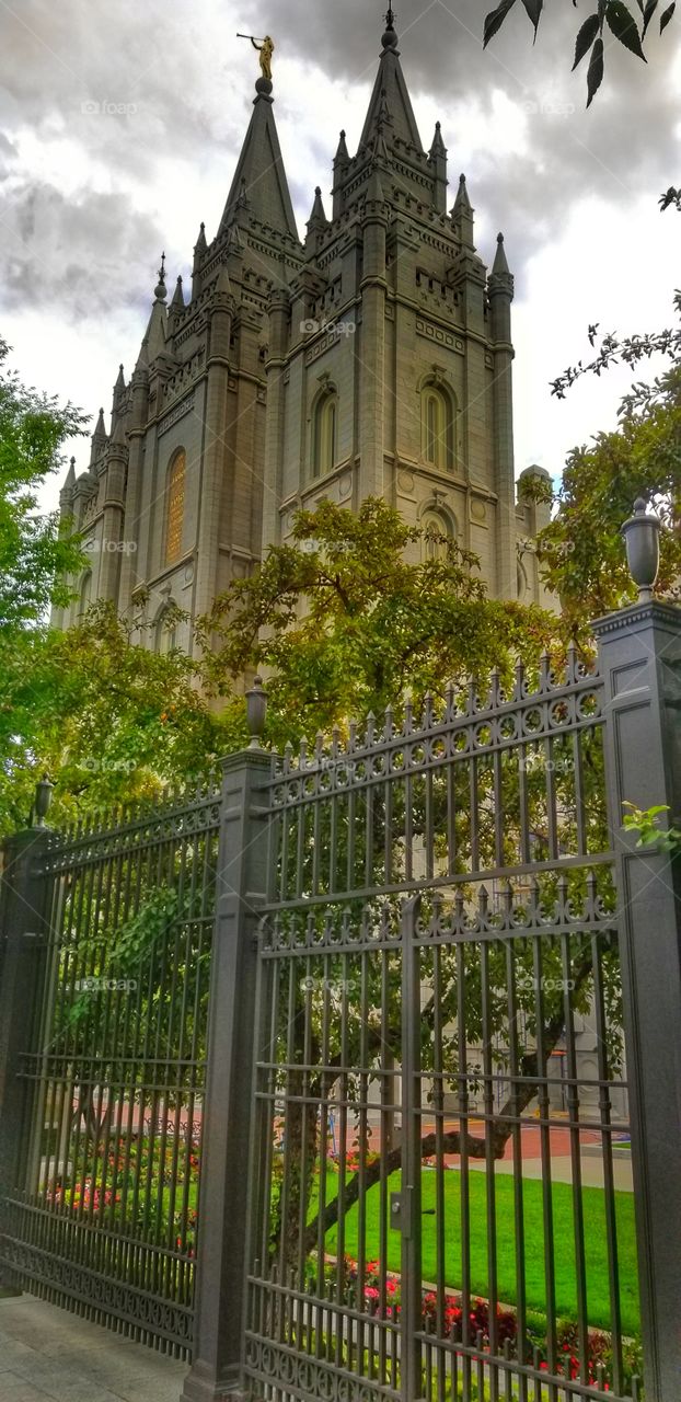 Mormon temple view