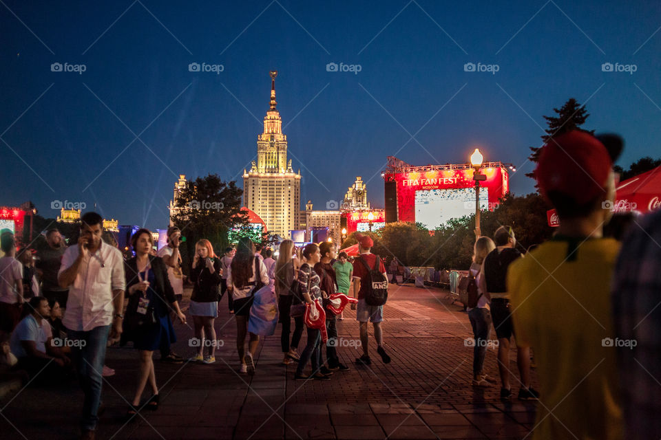 FIFA Fan Fest in Moscow, Russia, Brazil vs Serbia, 27 June 2018