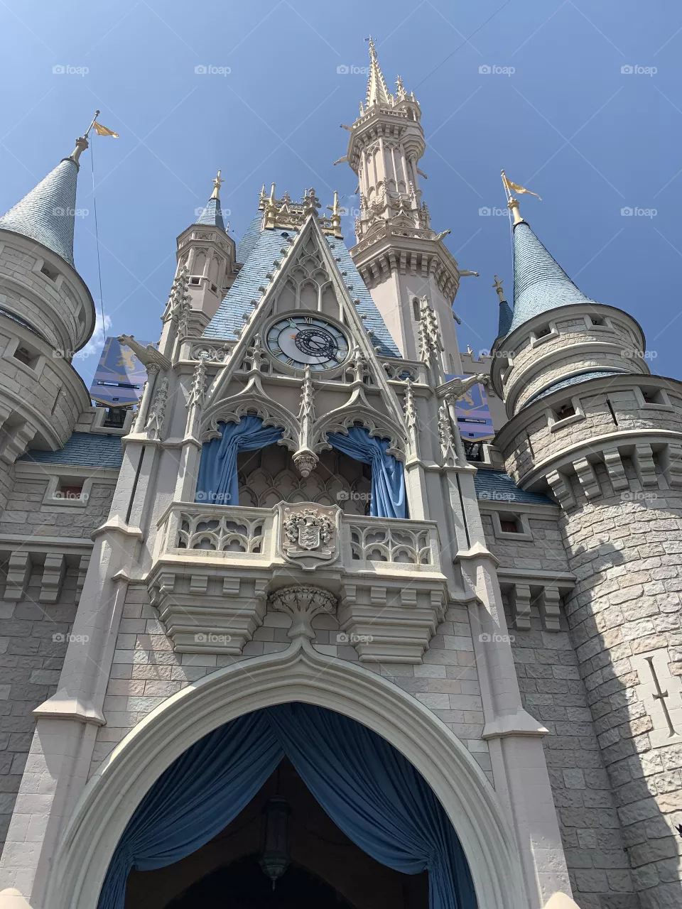 The magical Cinderella castle at Disney World. 