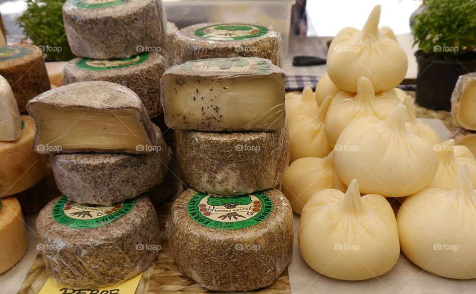 Close-up of cheese at sale