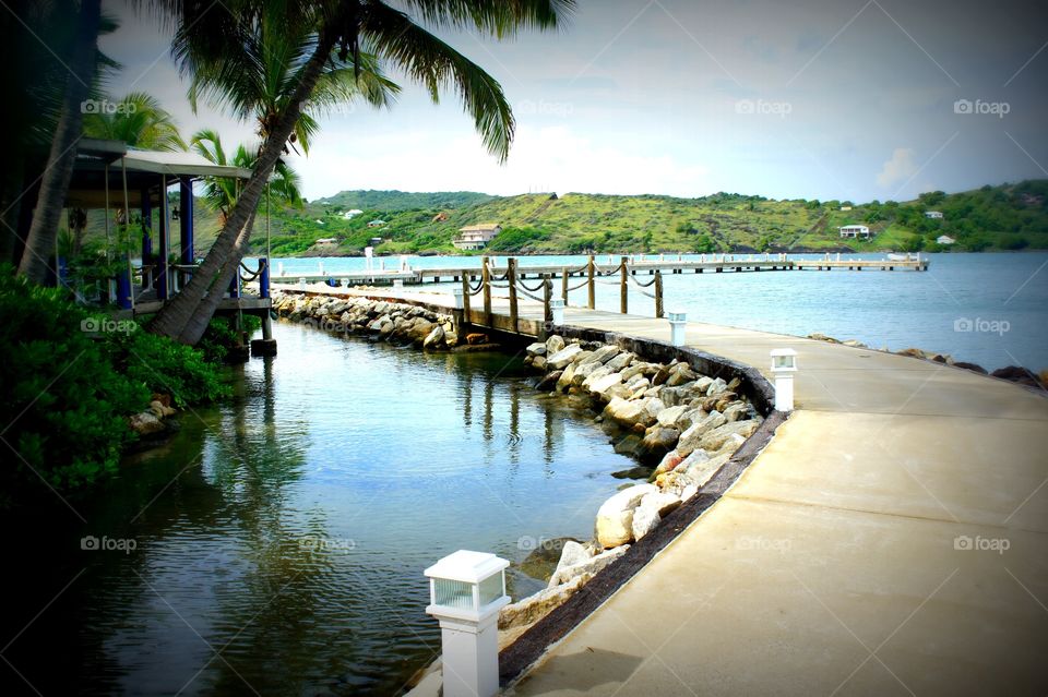 Bridge over calm waters