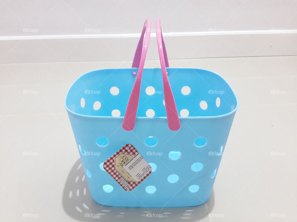 Sky Blue Mini Shopping Basket. cute little shopping basket