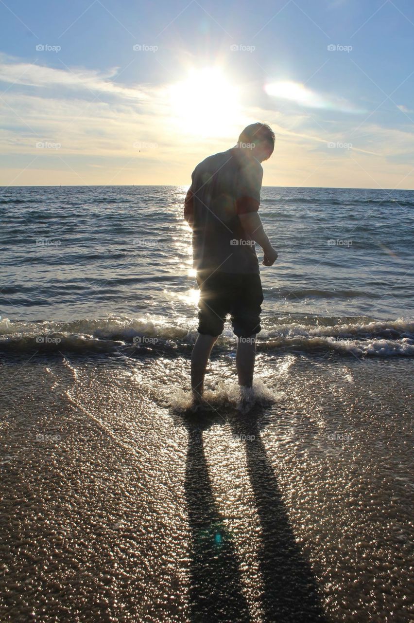 Beach side silhouette 