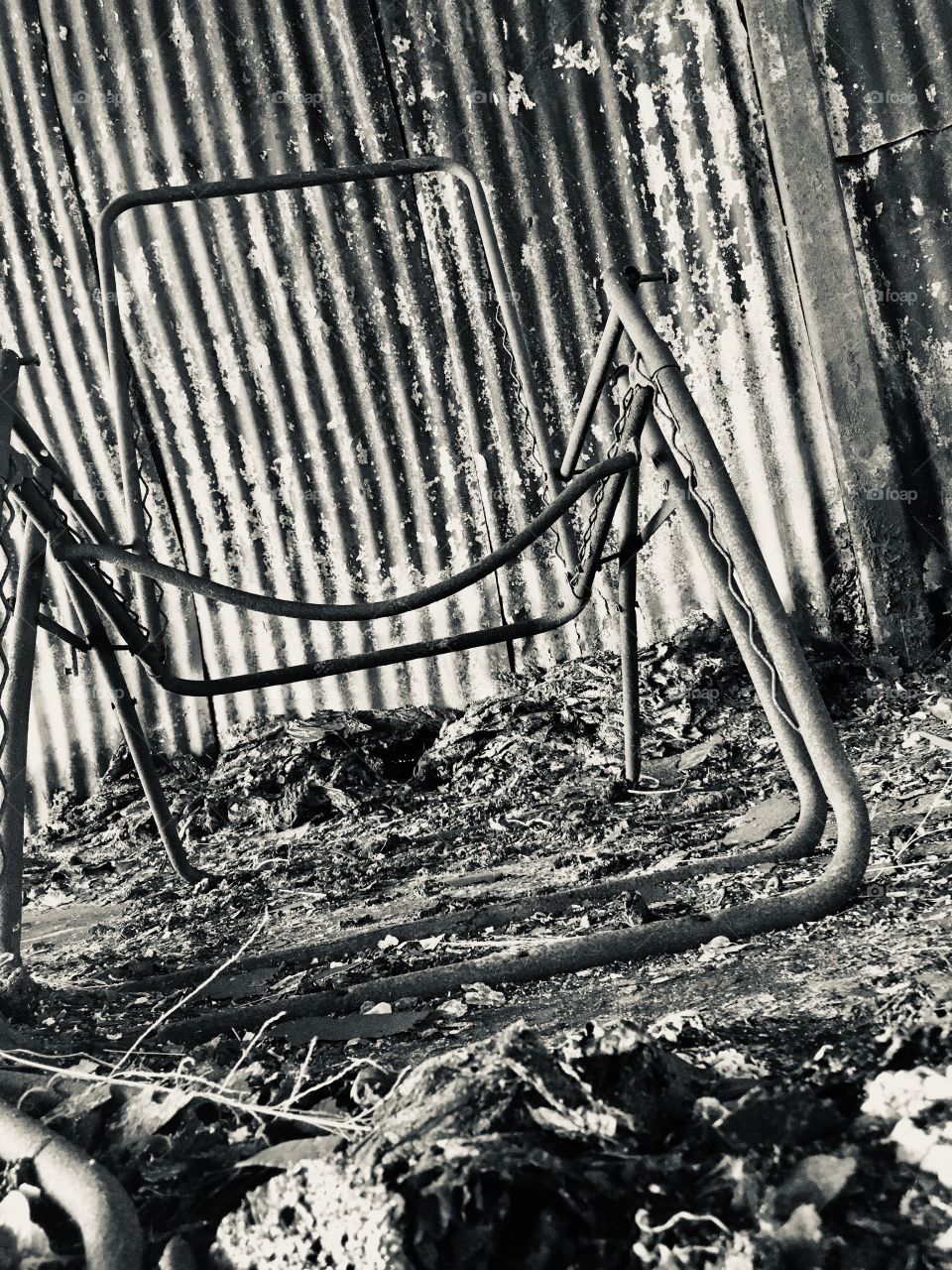Abandoned Knox Nursery burned chair 🪑