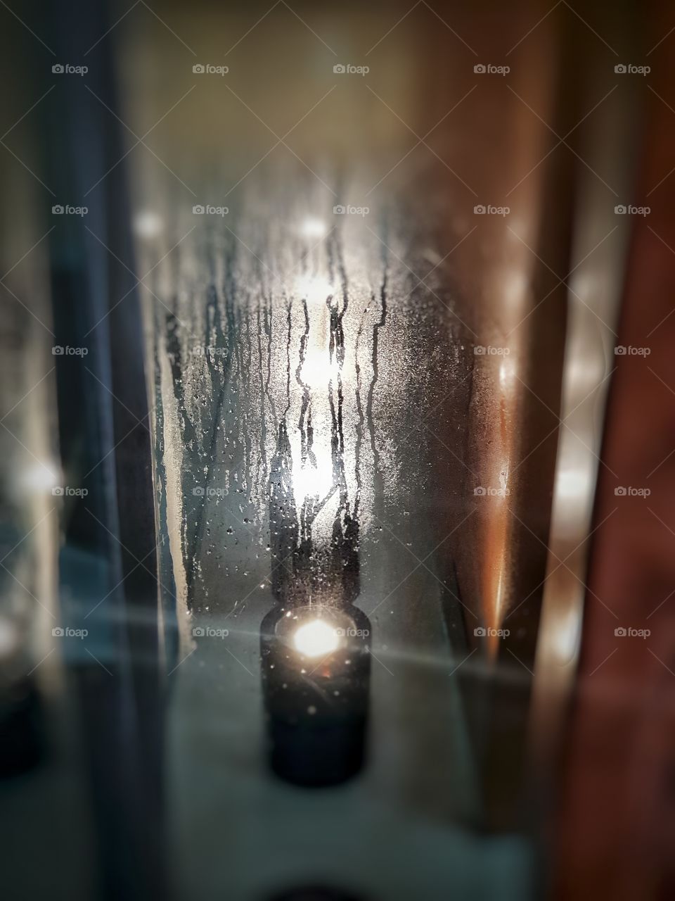 Light reflected in frosted glass