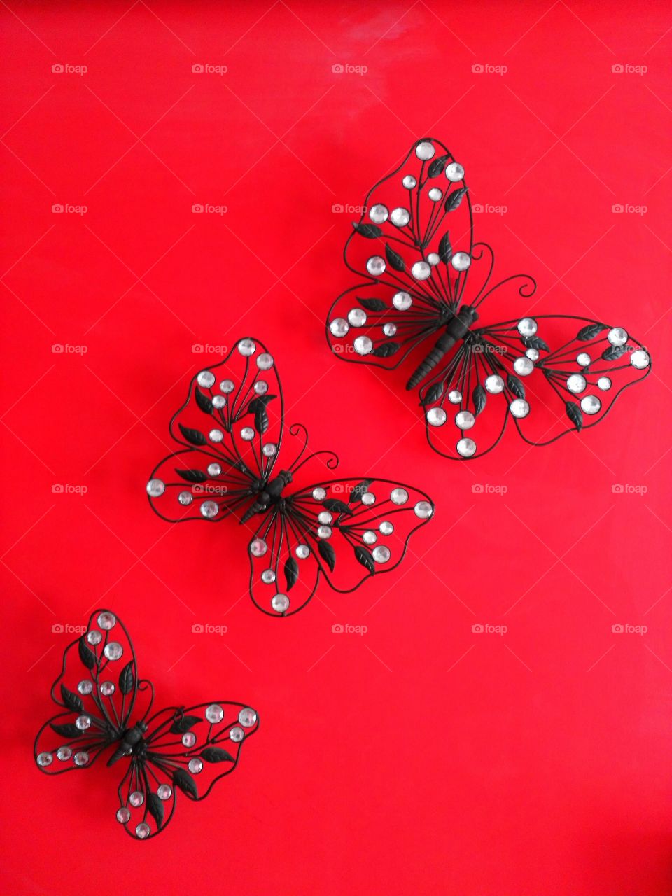 Red butterflies