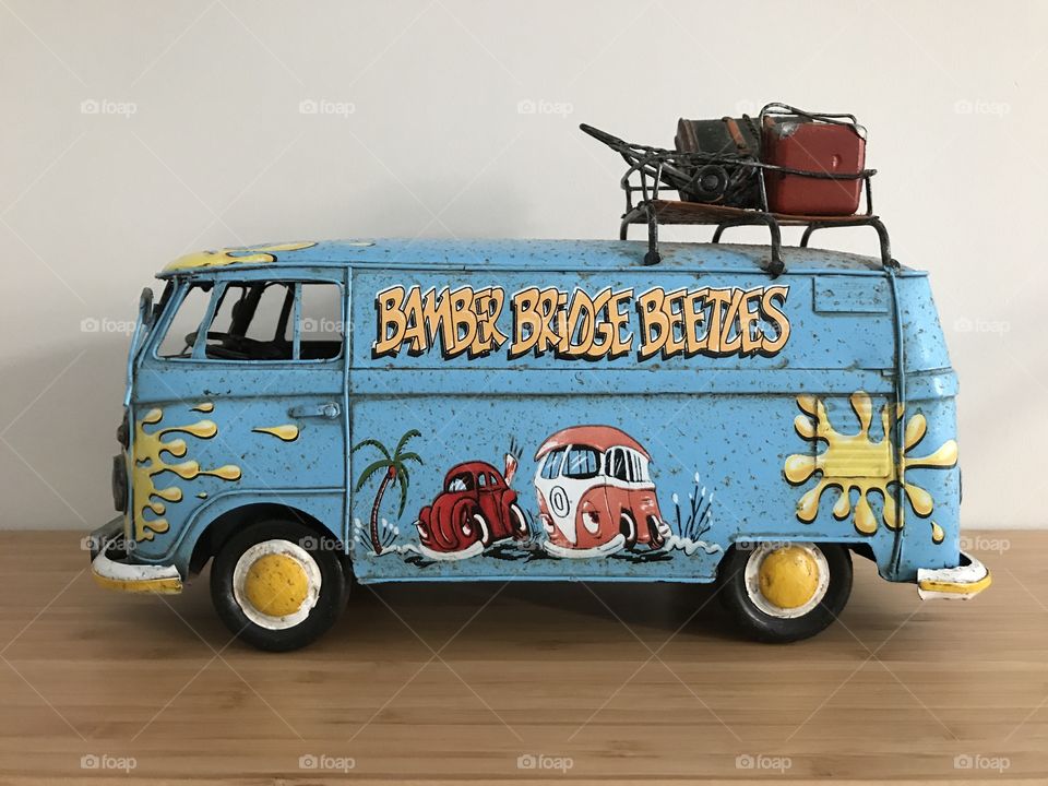 A toy travel van