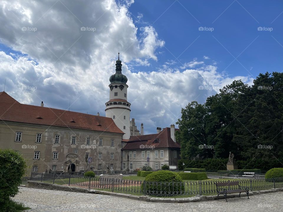 Castle in Czech Republic at sunny day 