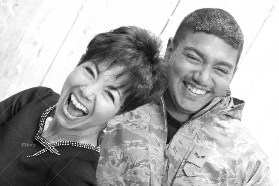 Mother & Son reunited - Military 