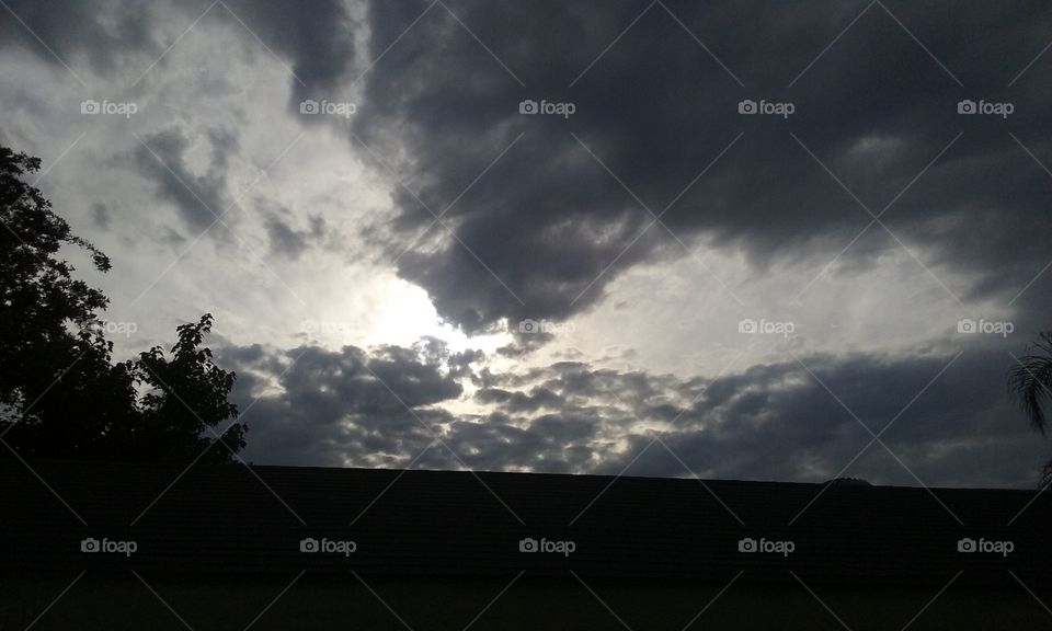 Before the Storm. This was the sky before the rain storm.