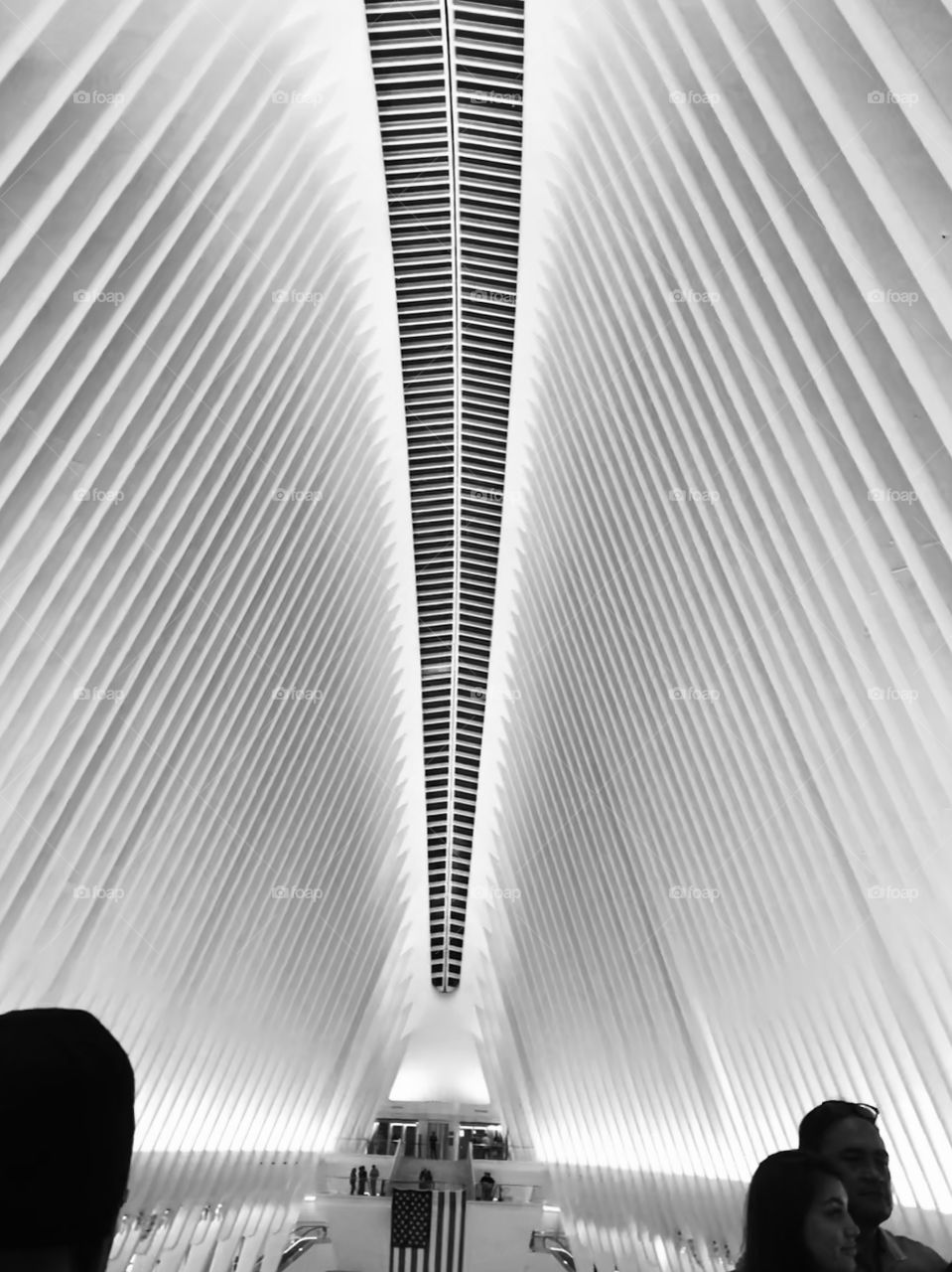 Amazing architecture inside of the building across from the 911 Memorial.