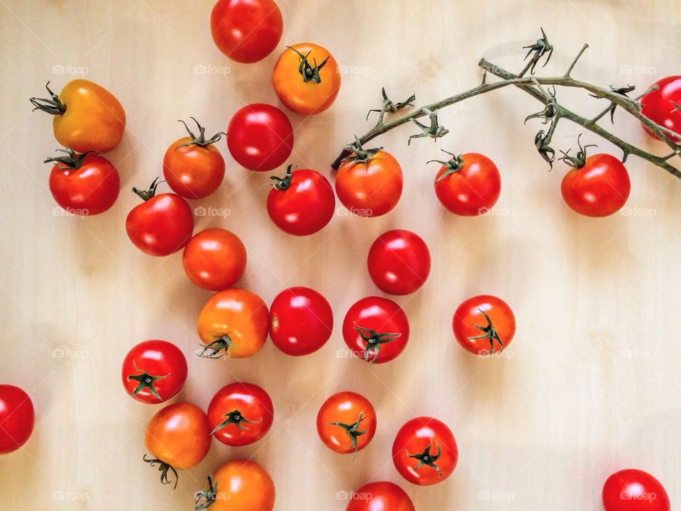High angle view of tomato