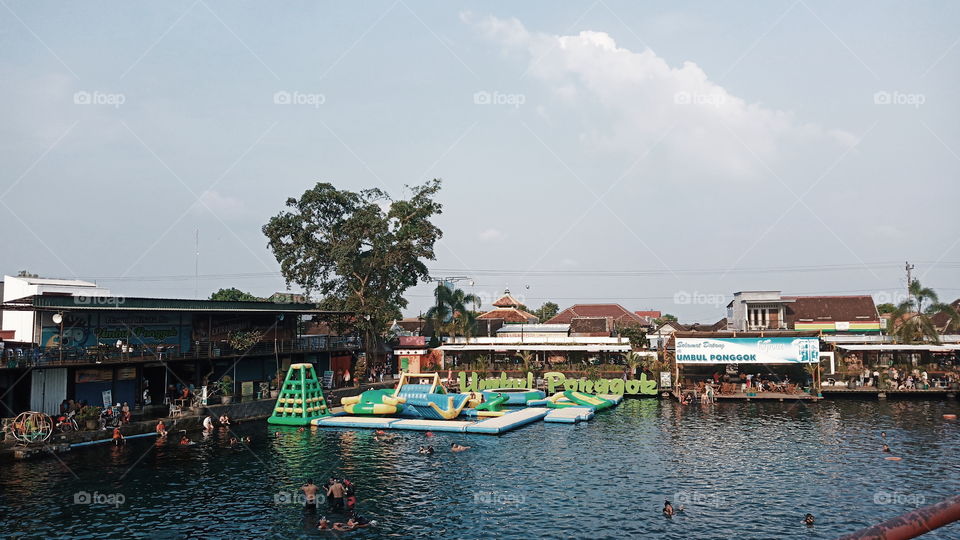 Umbul Ponggok - Klaten, Central Java with a natural view