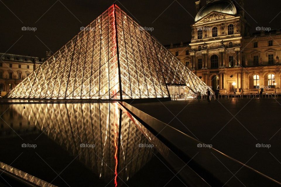 Louvre by night