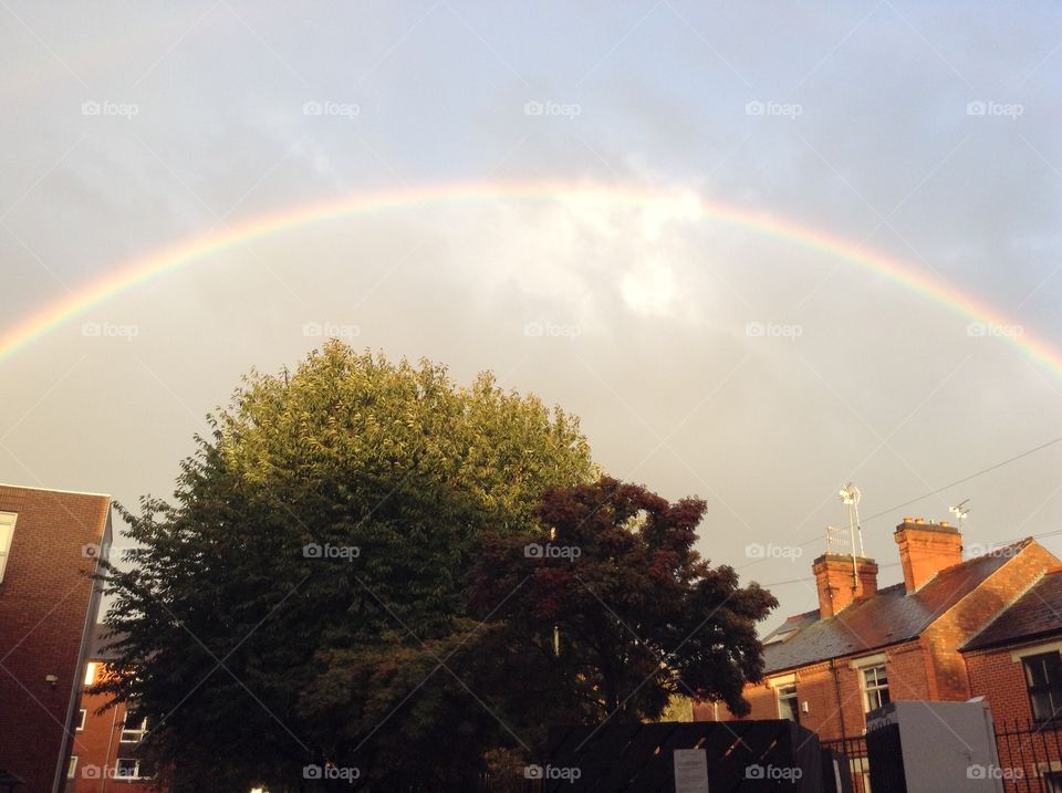 The amazing rainbow after raining in England 