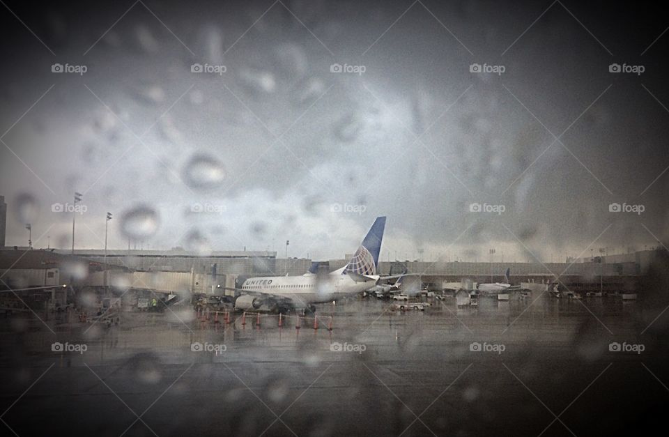 Window seat on a rainy day