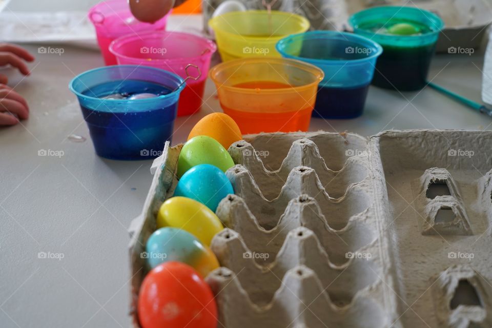 Coloring Easter Eggs