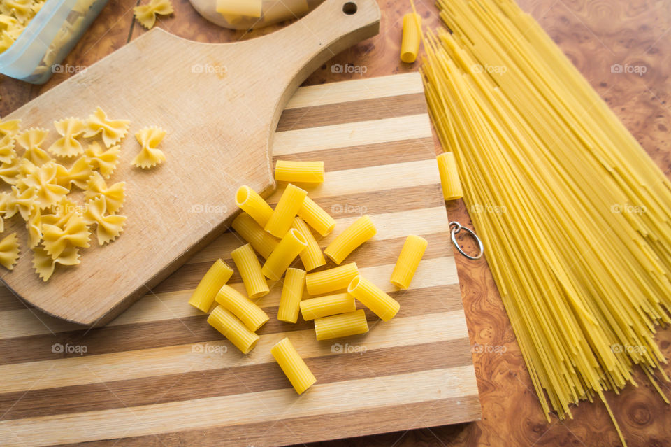 Different types of pasta
