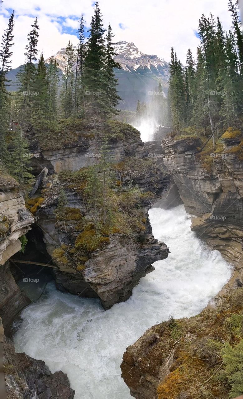 sunwapta waterfalls in Banff national Park
