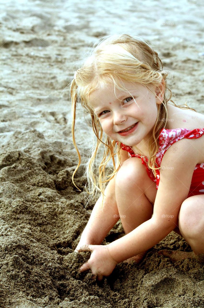 Playing in the sand 