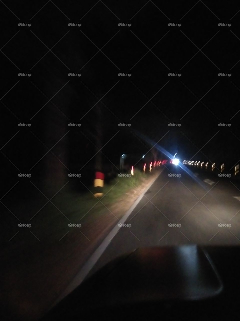 blurred photo road at night with light,background.