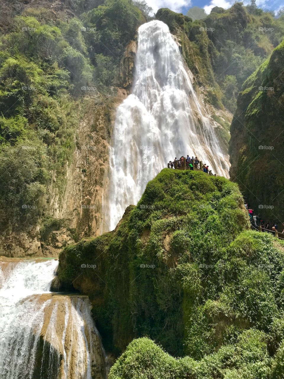 Natural waterfall landscape park El Chifon