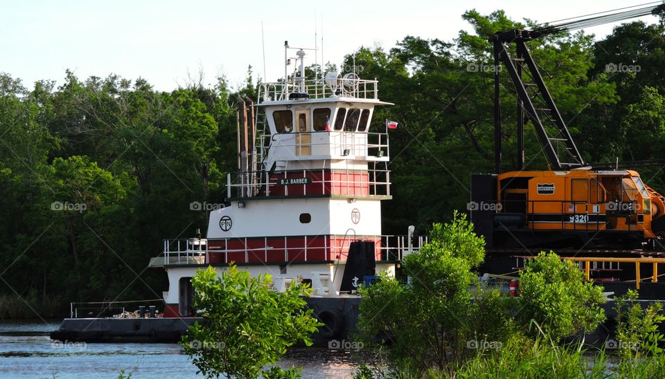 Tugboat. Tugboat on the Neches  river Texas