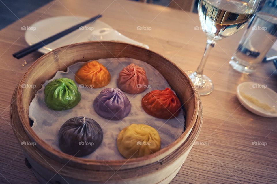 Delicious paint palette dumplings