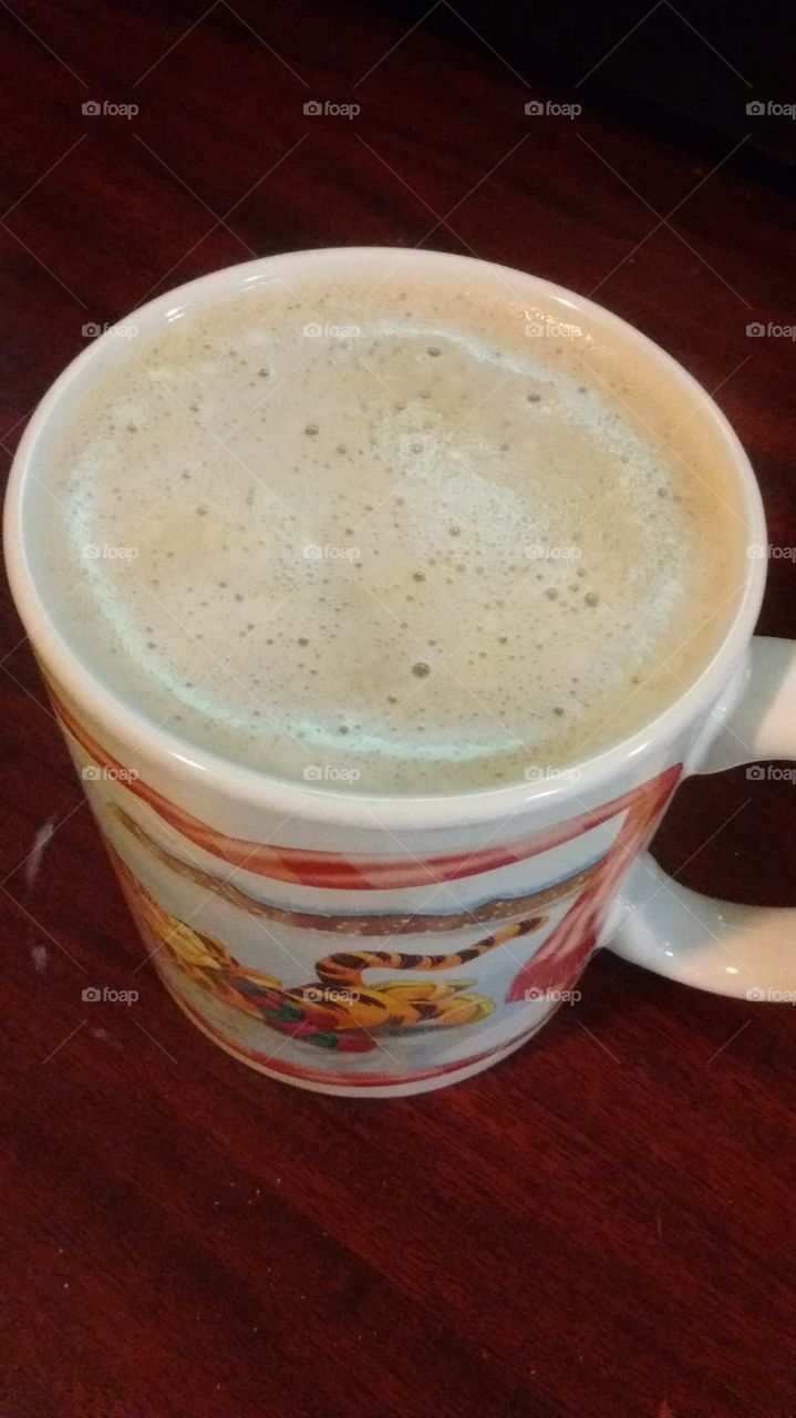 homemade caramel latte