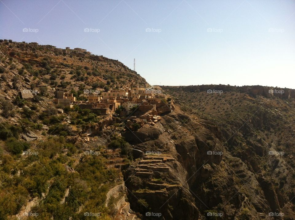 Mountain village in Jabal Akhdar in the Sultanate of Oman