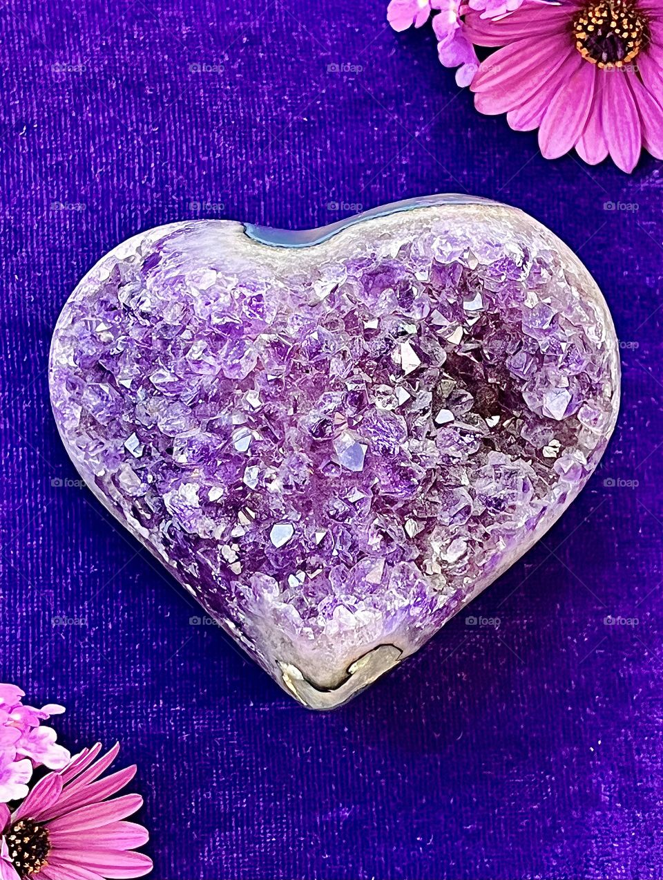 Purple Amethyst Heart