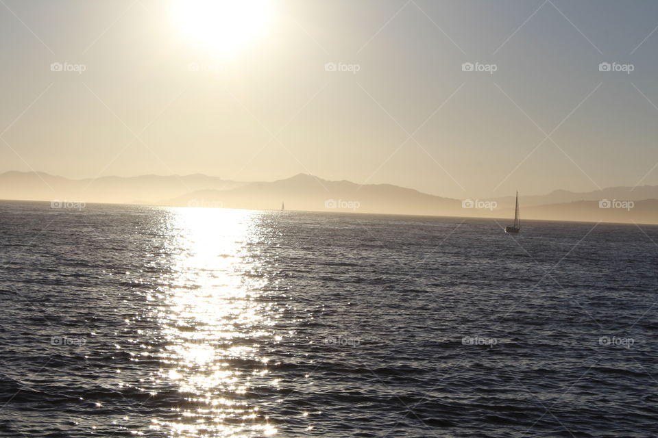 Water, Sunset, Sea, Dawn, Sun