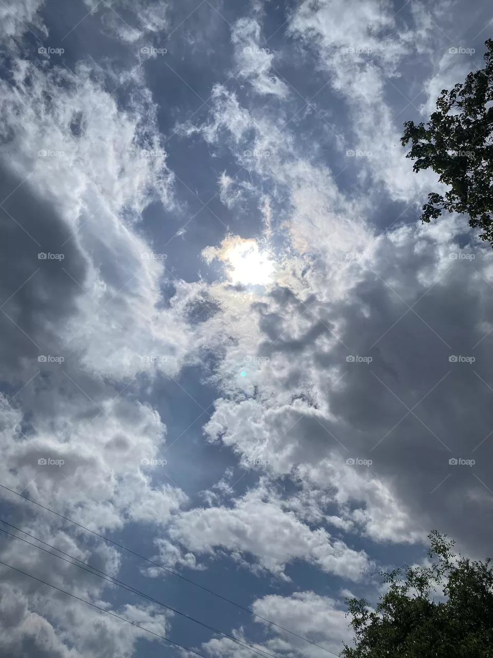 Looking up at the sun 