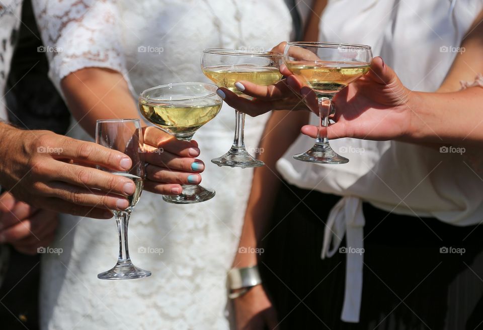 Champagne in glasses