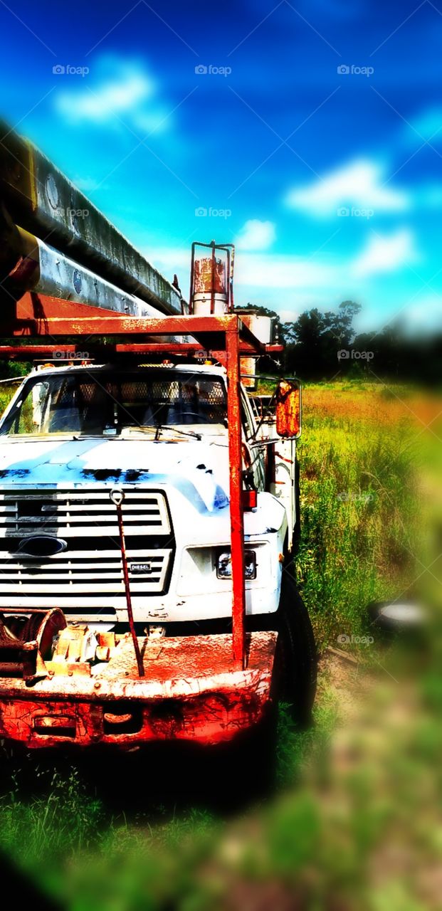 old bucket truck