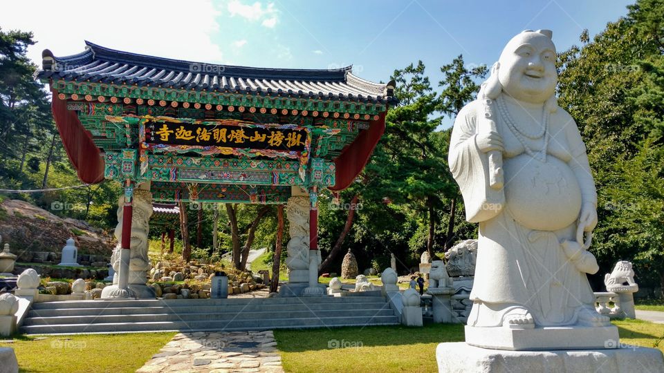 Entrance of Buddhist temple, Northeast Coast of South Korea