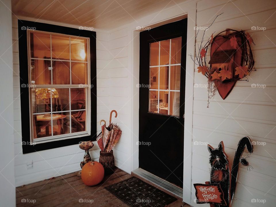 Home Windows of Light in Fall