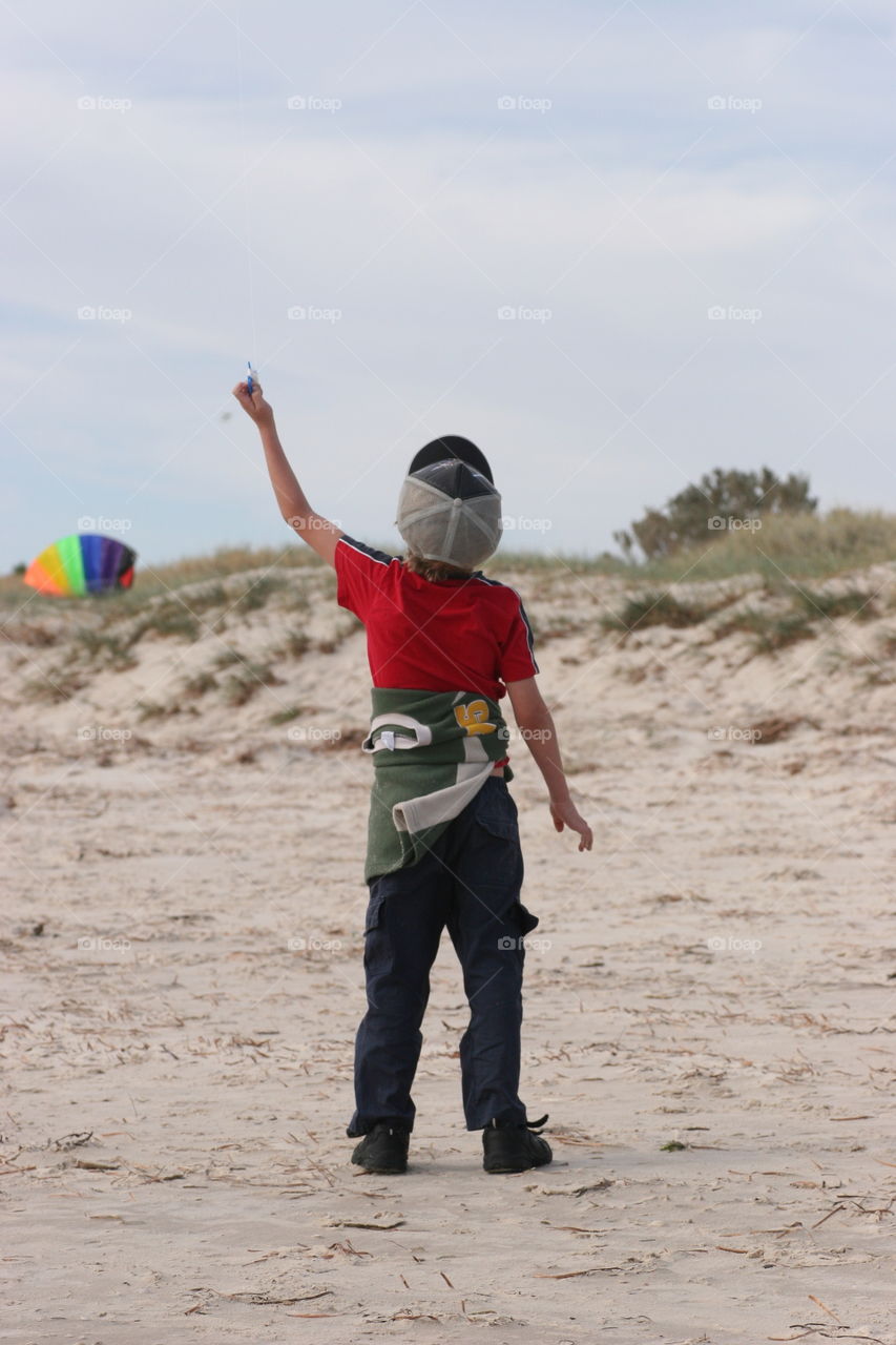 Kite flying at Semaphore beach