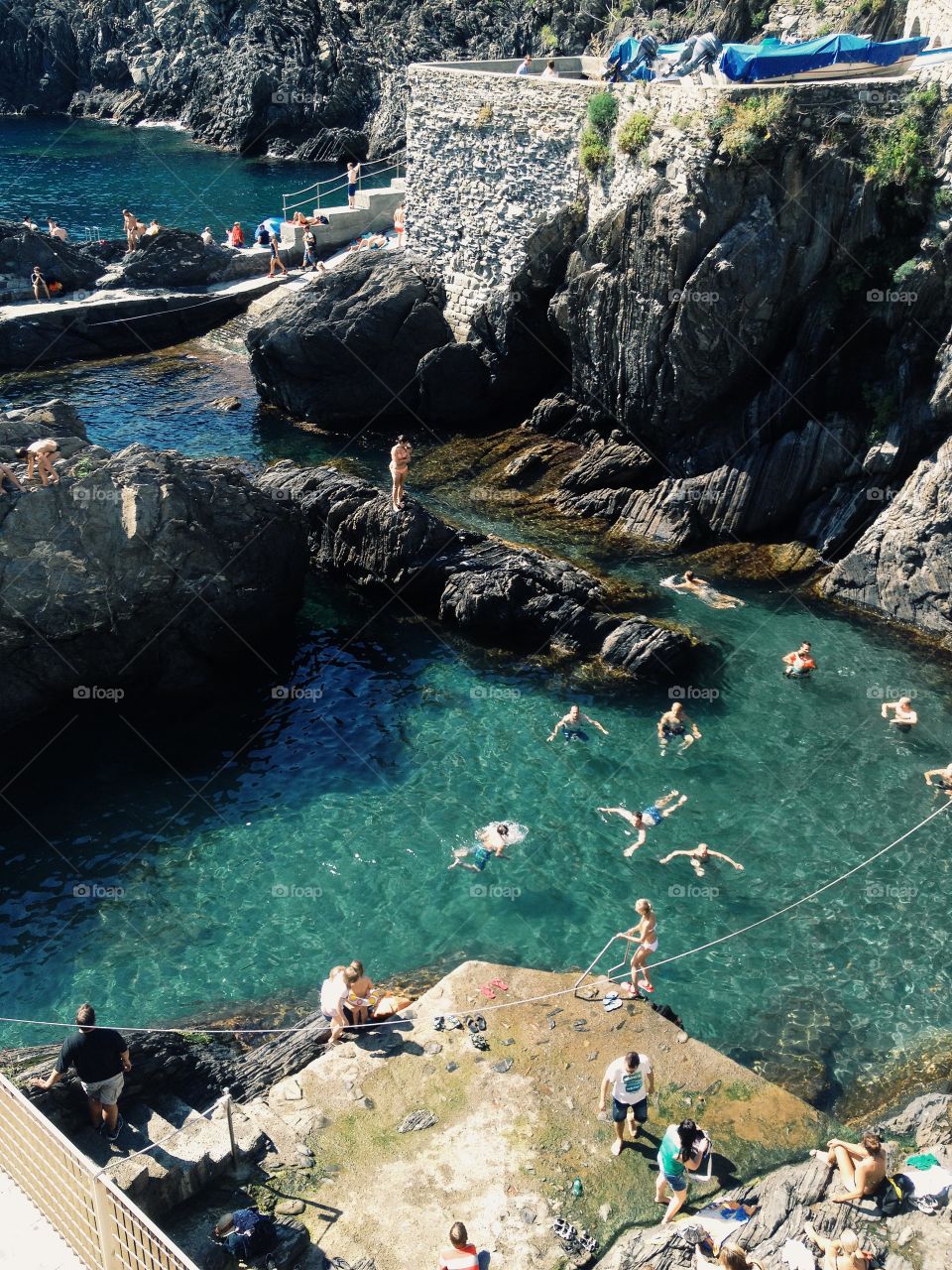 Swimming and relaxing in Cinque Terre