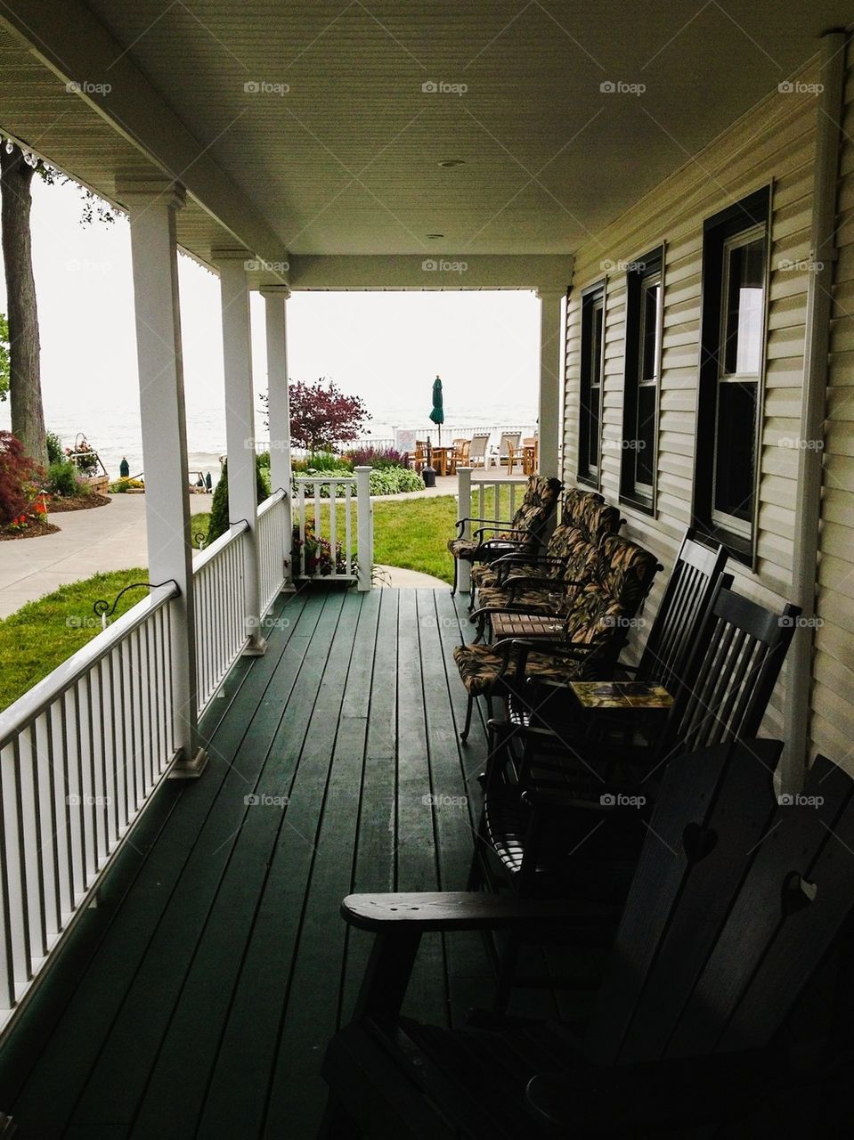 Porch at Geneva on the Lake