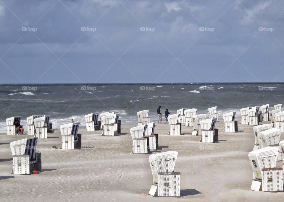 Beach cabins in Sylt, Northern Germany