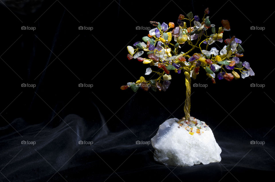 Gem stone chakra tree