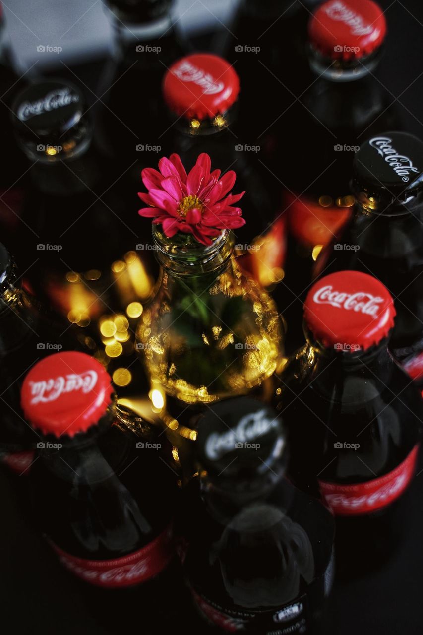 Coca-Cola and flower