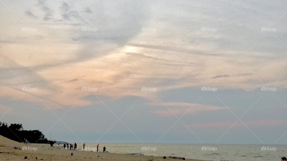 A beautiful looking bird in the clouds 