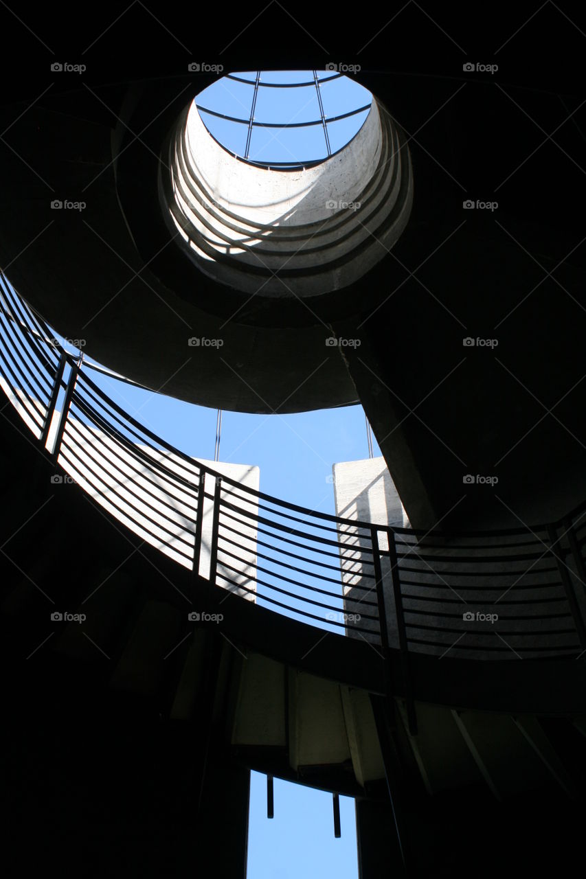 View from Inside. Inside an observation tower. 