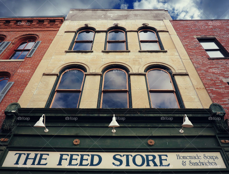 The Feed Store Cafe. Originally a general store, this renovated historical building now houses a cafe.