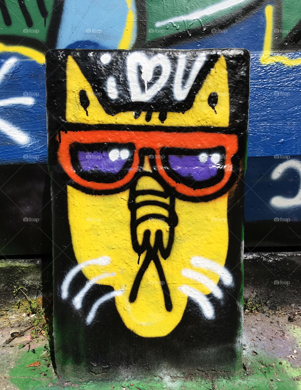 Cool graffiti cat.