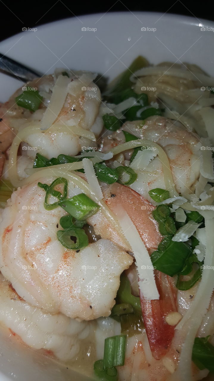 shrimp pasta dinner