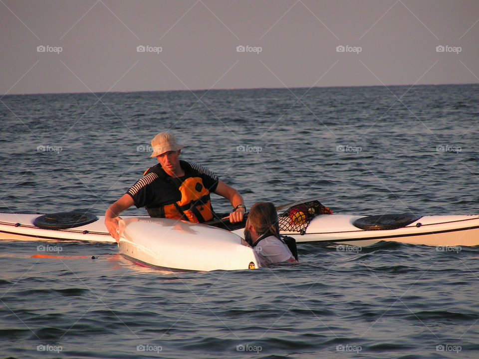 lillebælt kayak rescue reentry capsize by salsa